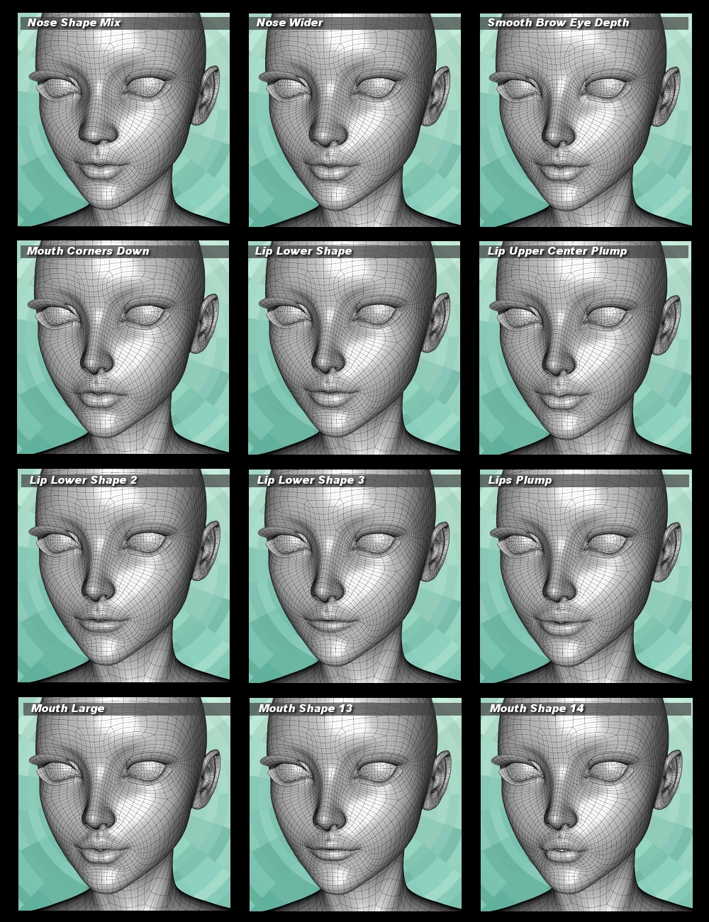 Aiko 6 Face Morph Resource Kit by: ThorneHandspan Studios, 3D Models by Daz 3D