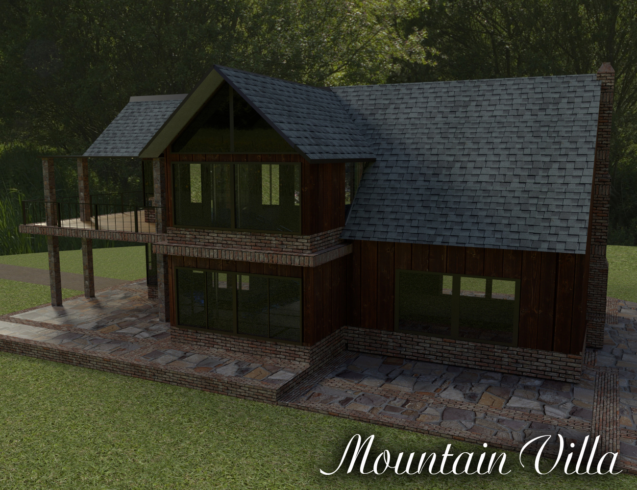 Mountain Villa by: ImagineX, 3D Models by Daz 3D