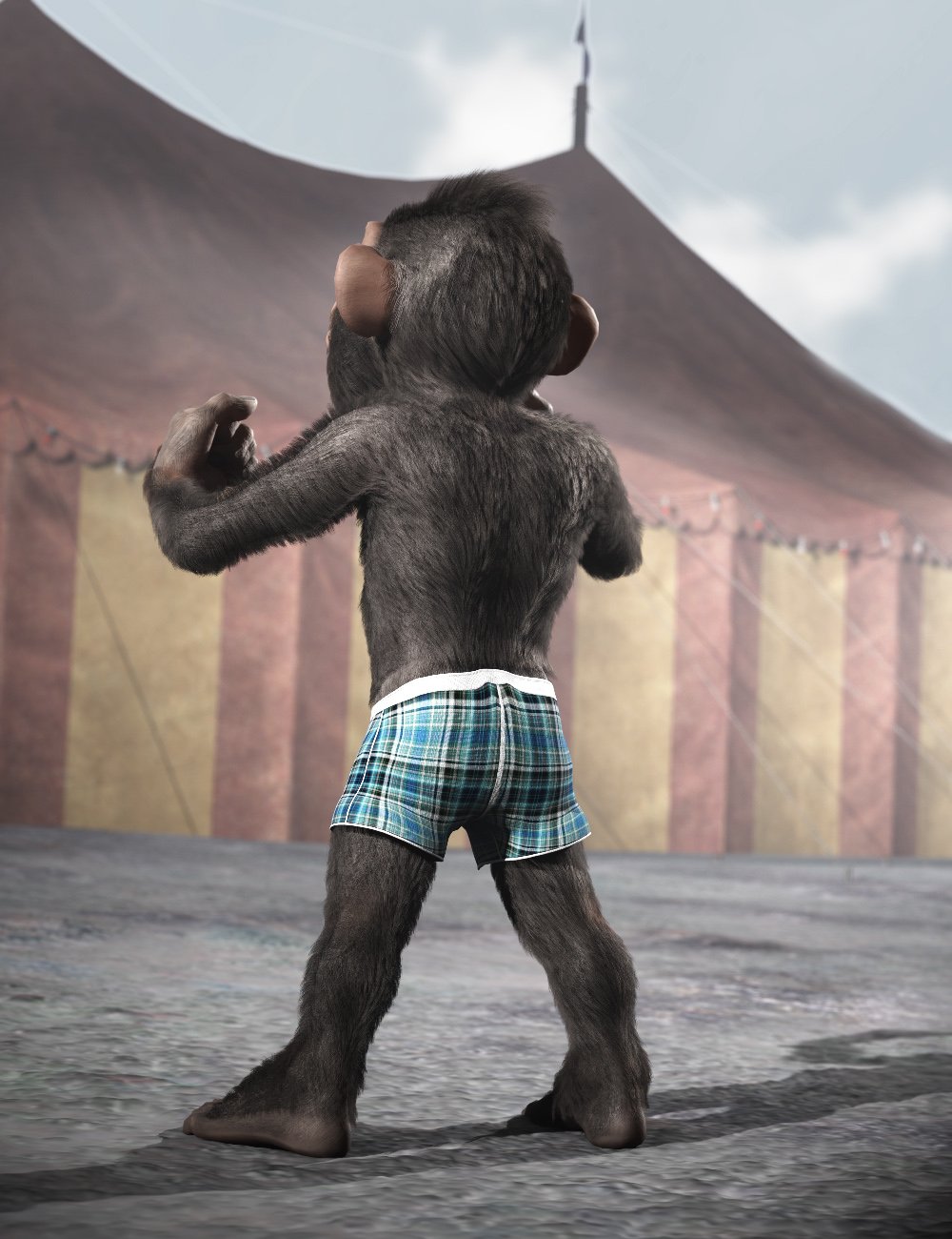 Darwin the Toon Chimp Darwin the Toon Chimp by: RawArt, 3D Models by Daz 3D