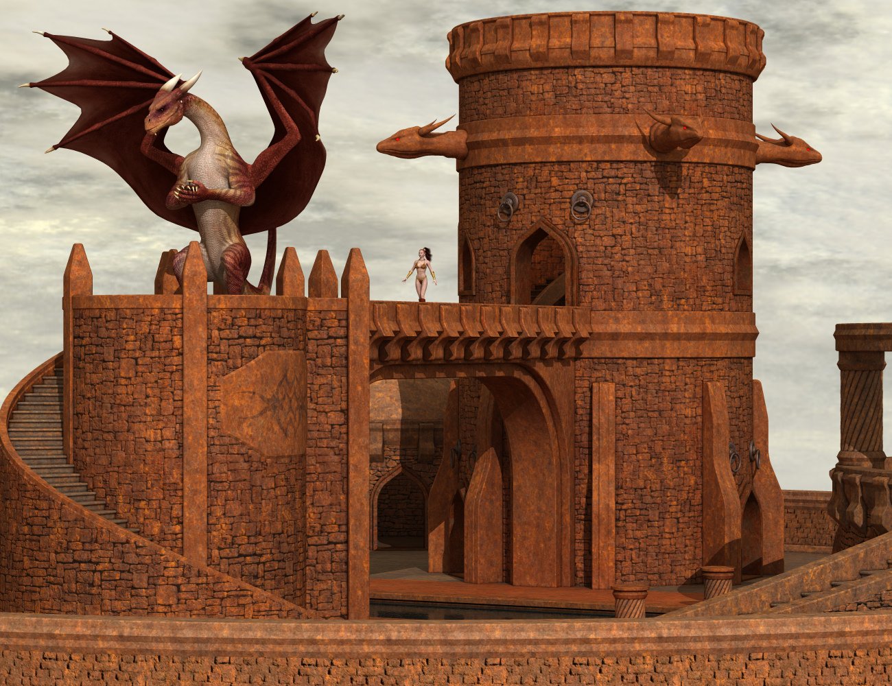 Dragonstone Fortress Lookout Towers Dragonstone Fortress Lookout Towers by: Nightshift3D, 3D Models by Daz 3D
