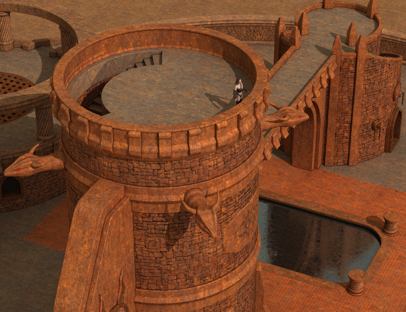 Dragonstone Fortress Lookout Towers by: Nightshift3D, 3D Models by Daz 3D