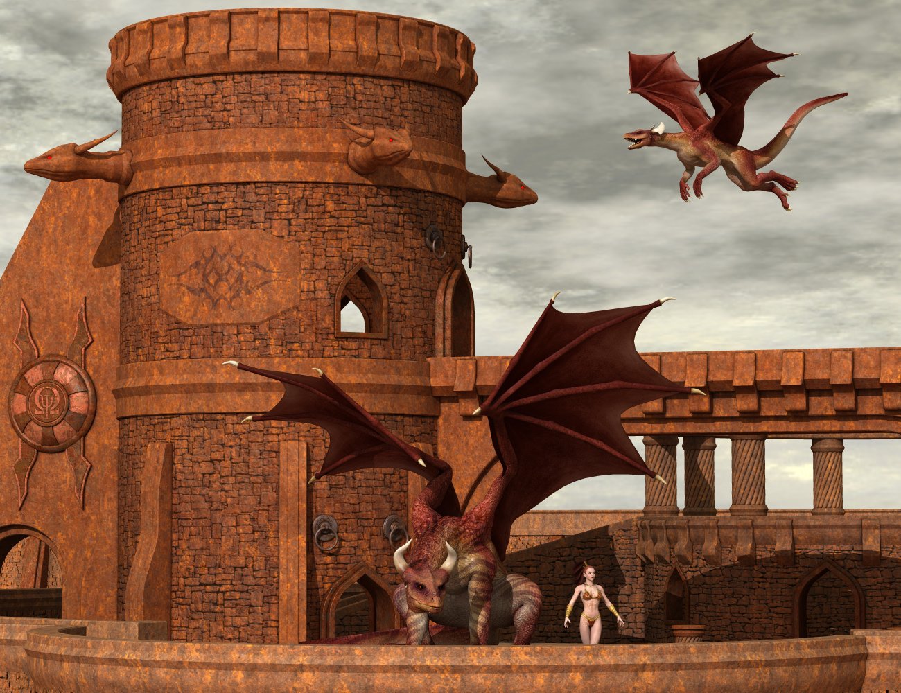 Dragonstone Fortress Lookout Towers Dragonstone Fortress Lookout Towers by: Nightshift3D, 3D Models by Daz 3D