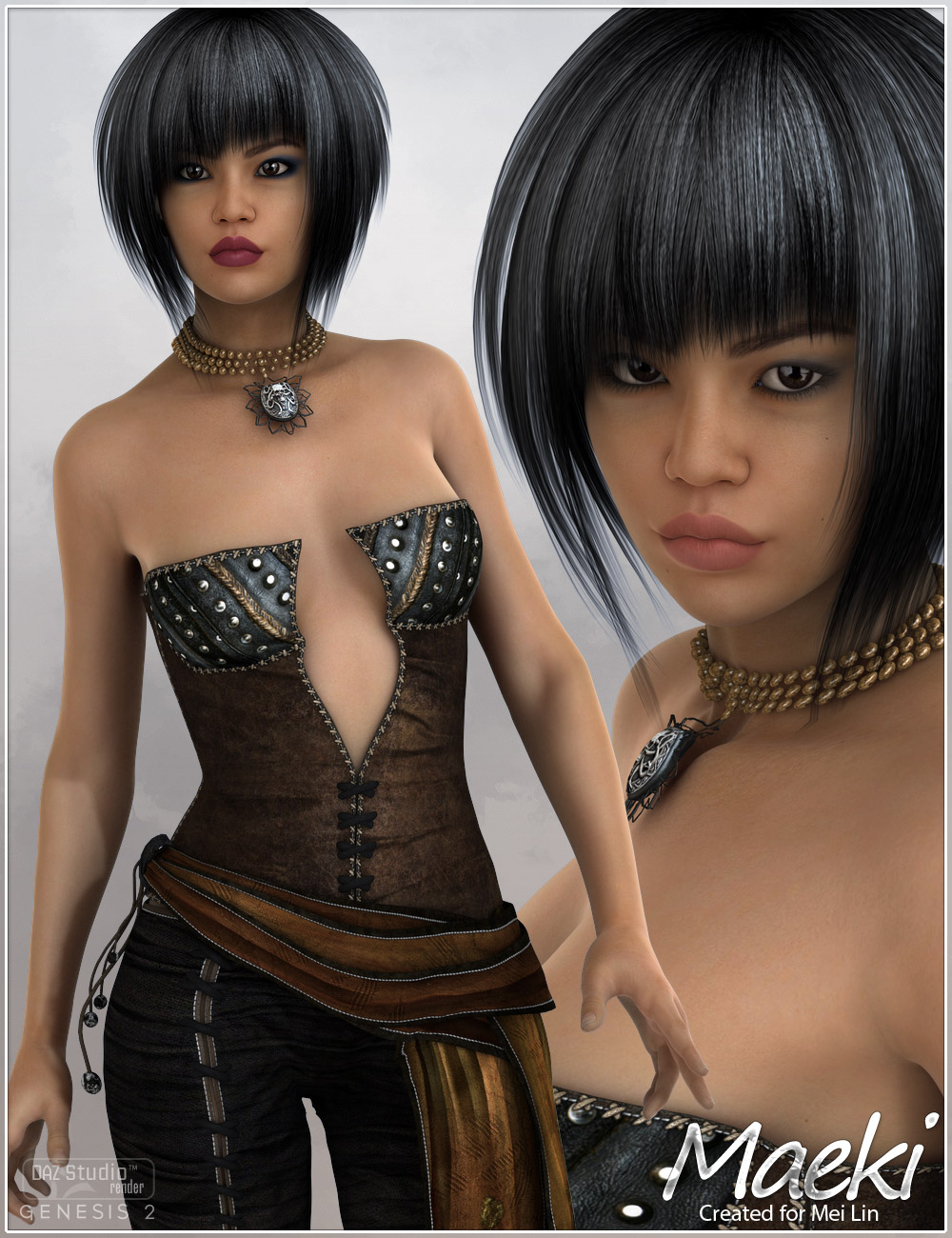 Maeki for Mei Lin 6 by: Fred Winkler ArtSabby, 3D Models by Daz 3D
