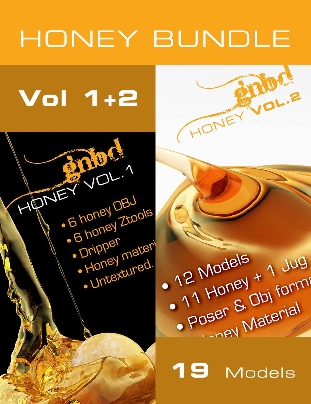 GNBD Honey Bundle by: Giko, 3D Models by Daz 3D