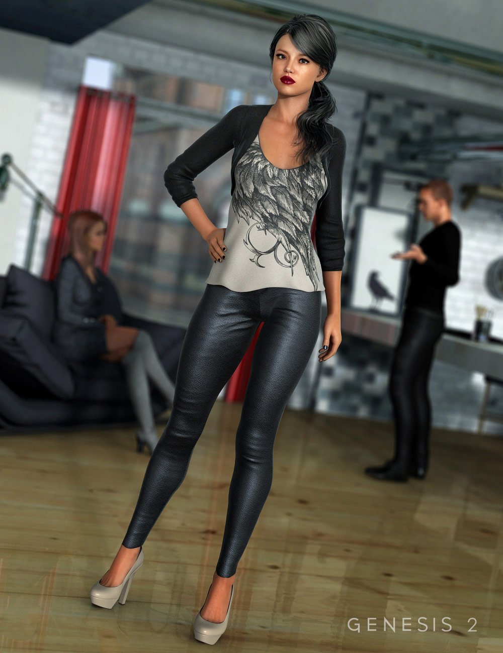 Weekend Wear for Genesis 2 Female(s) by: Nikisatez, 3D Models by Daz 3D