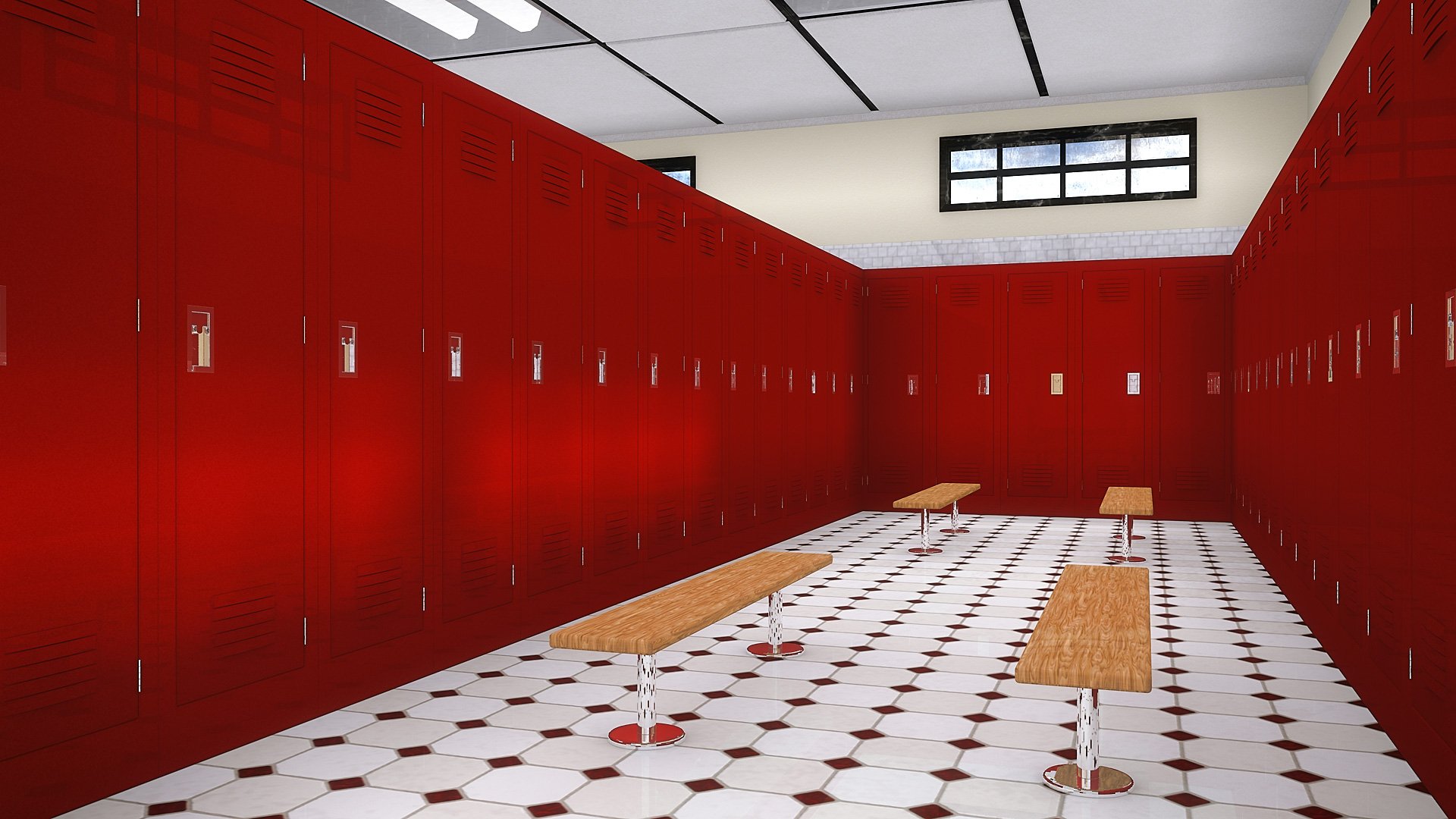 Locker Room Lights Daz 3D