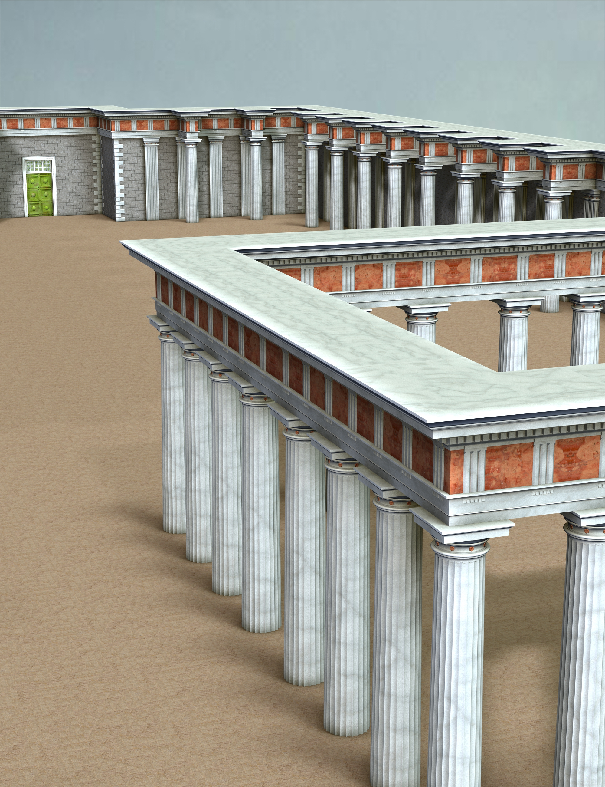 Roman Doric Ornamental Construction Kit by: KRAIG, 3D Models by Daz 3D