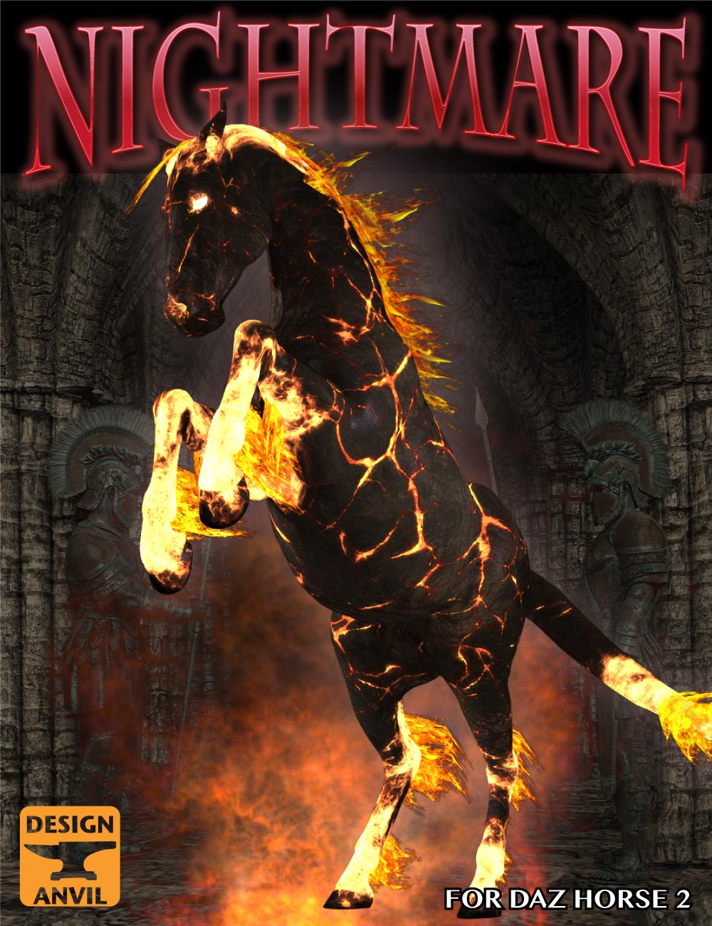 DA Nightmare for DAZ Horse 2 by: Design Anvil, 3D Models by Daz 3D