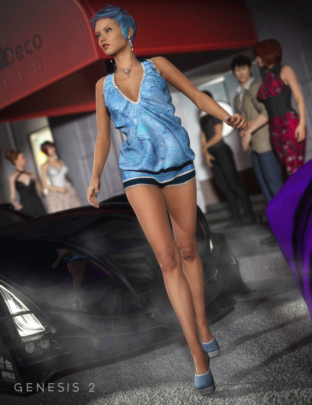 Romper for Genesis 2 Female(s) by: Barbara BrundonSarsa, 3D Models by Daz 3D