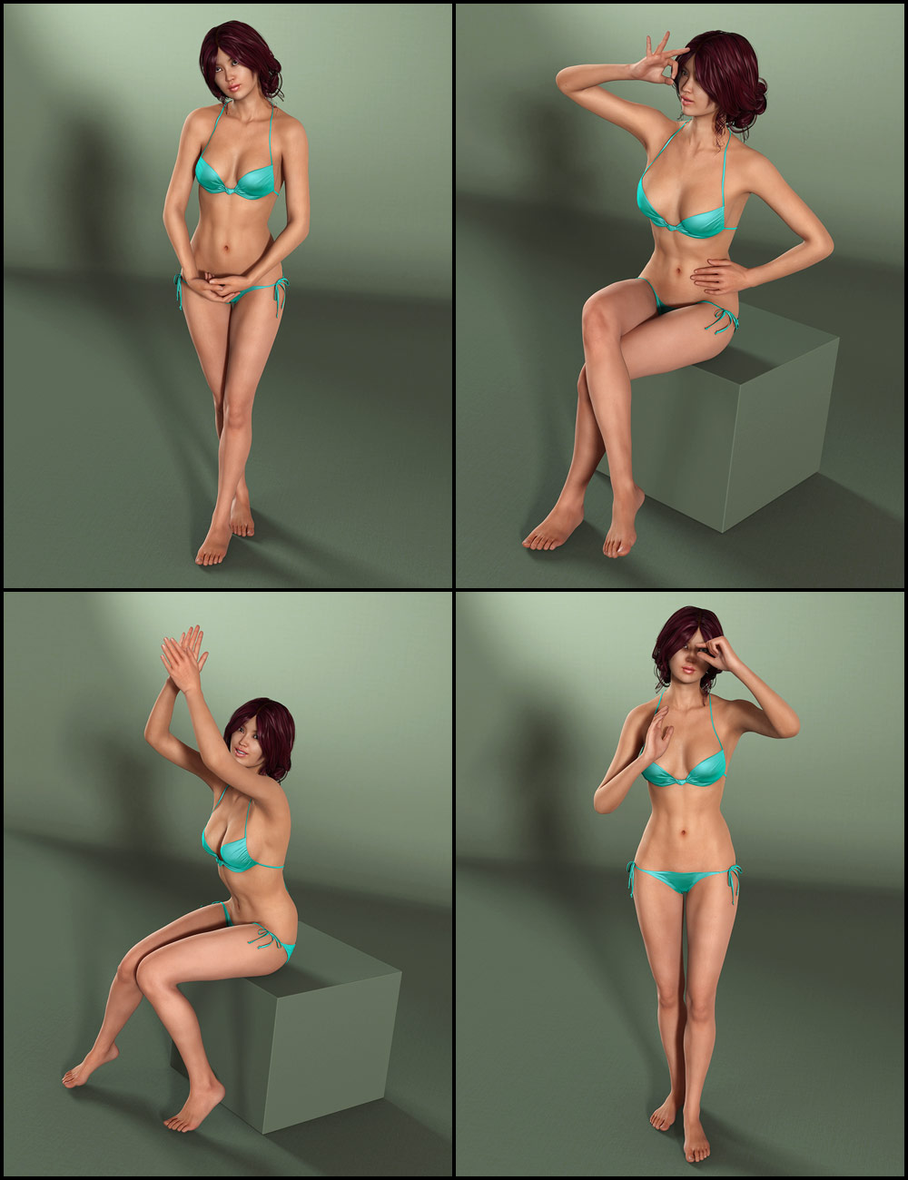 Cute 'n' Playful Poses for Mei Lin 6 by: blondie9999, 3D Models by Daz 3D