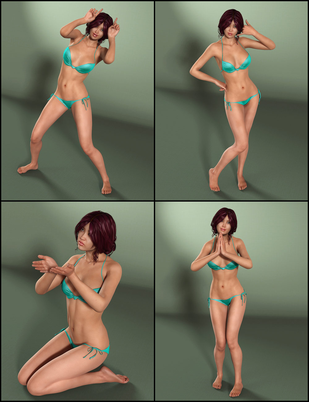 Cute 'n' Playful Poses for Mei Lin 6 by: blondie9999, 3D Models by Daz 3D