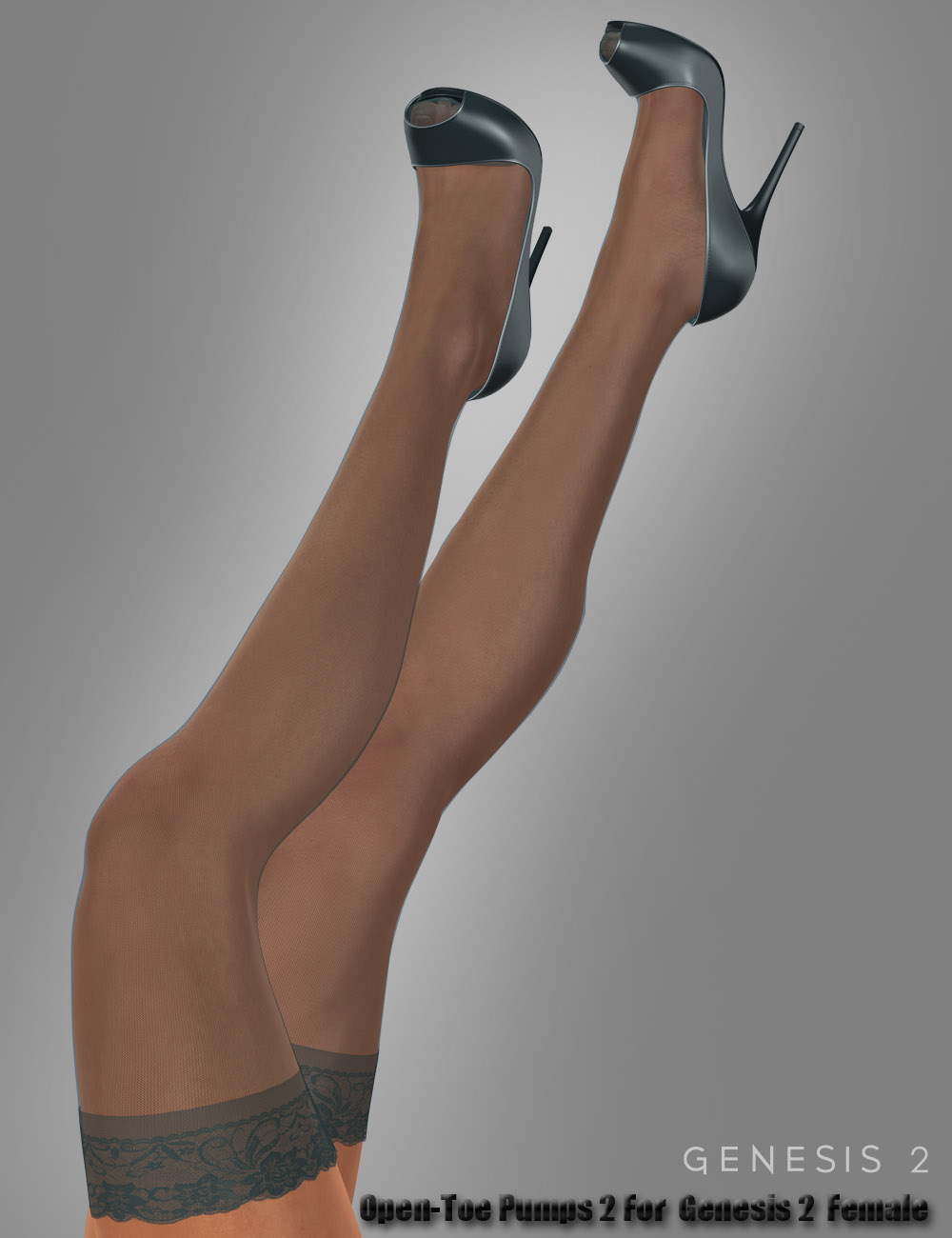 Open-Toe Pumps 2 For Genesis 2 Female(s) by: dx30, 3D Models by Daz 3D