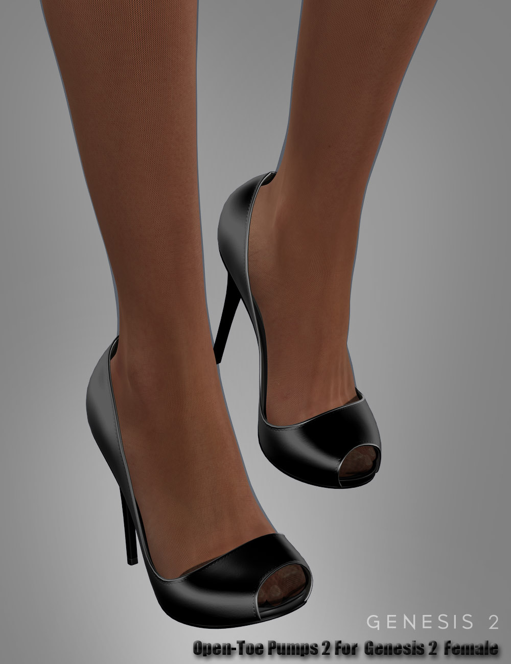 Open-Toe Pumps 2 For Genesis 2 Female(s) | Daz 3D
