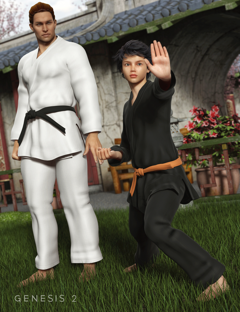Karate Gi for Genesis 2 Male(s) by: DemonicaEvilius, 3D Models by Daz 3D