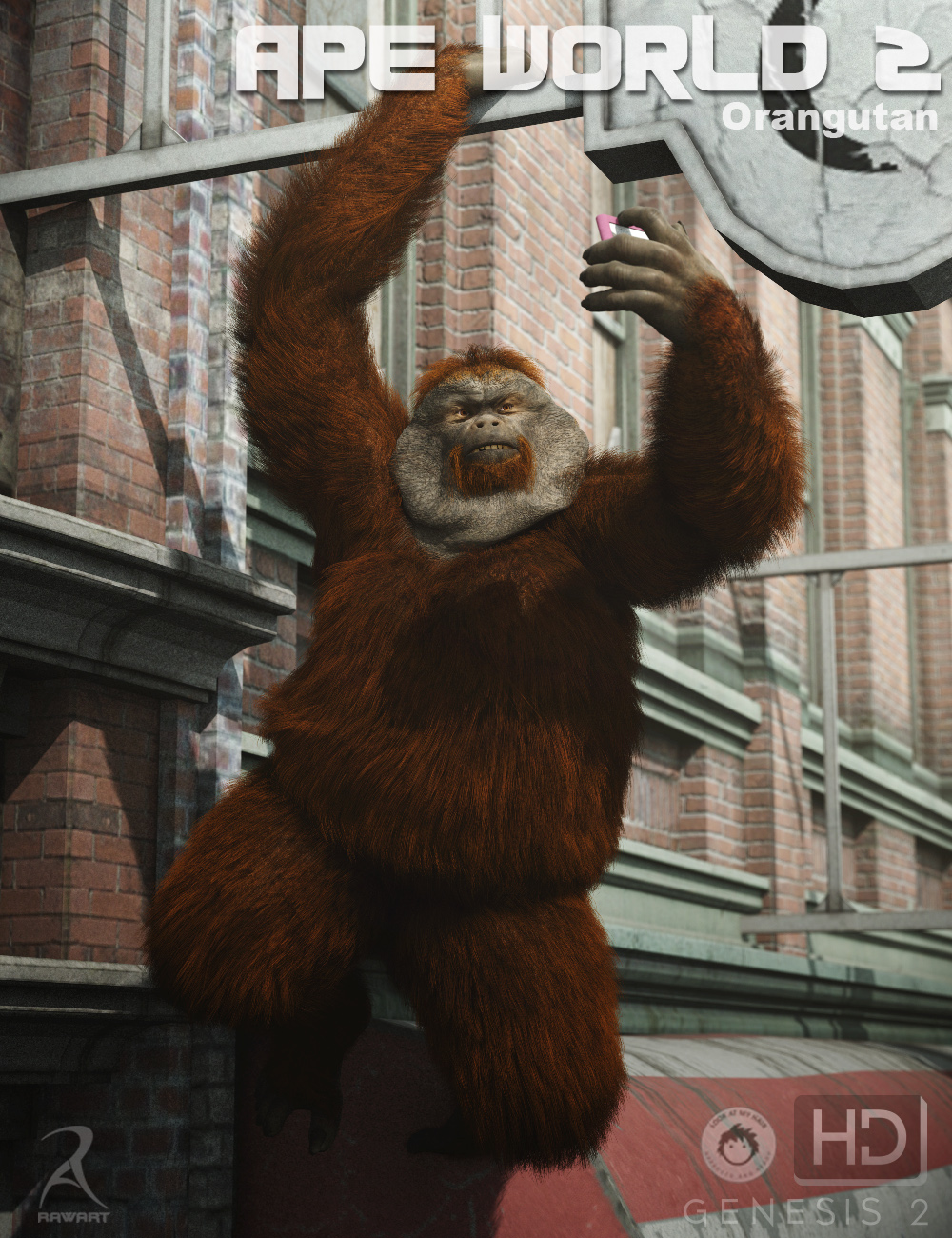 Ape World 2 - Orangutan HD by: RawArt, 3D Models by Daz 3D