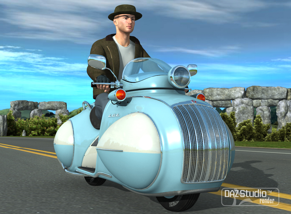 Motorbike ZAZ Motorbike ZAZ by: petipet, 3D Models by Daz 3D