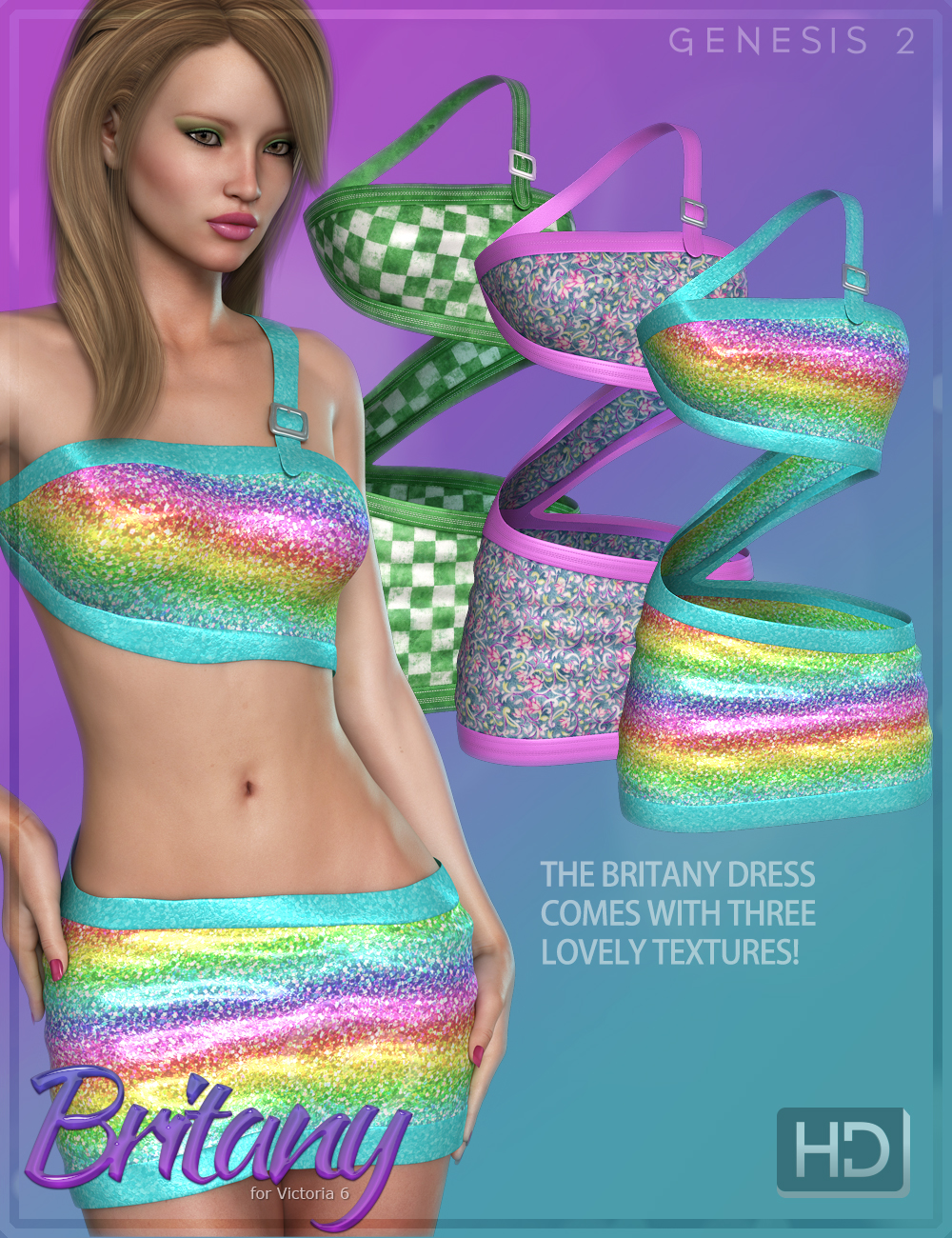 FWF Britany HD - Character and Dress by: Fred Winkler ArtFisty & Darc, 3D Models by Daz 3D