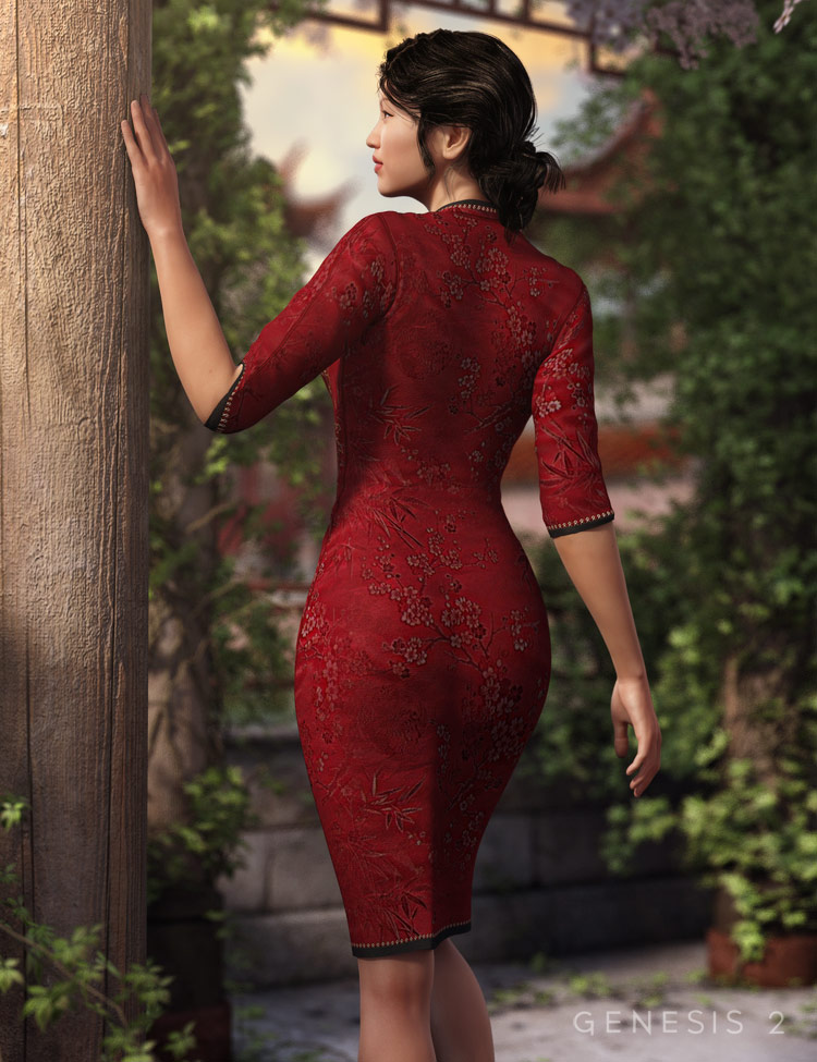 Cheongsam Dress for Genesis 2 Female(s) Cheongsam Dress for Genesis 2 Female(s) by: SarsaXena, 3D Models by Daz 3D