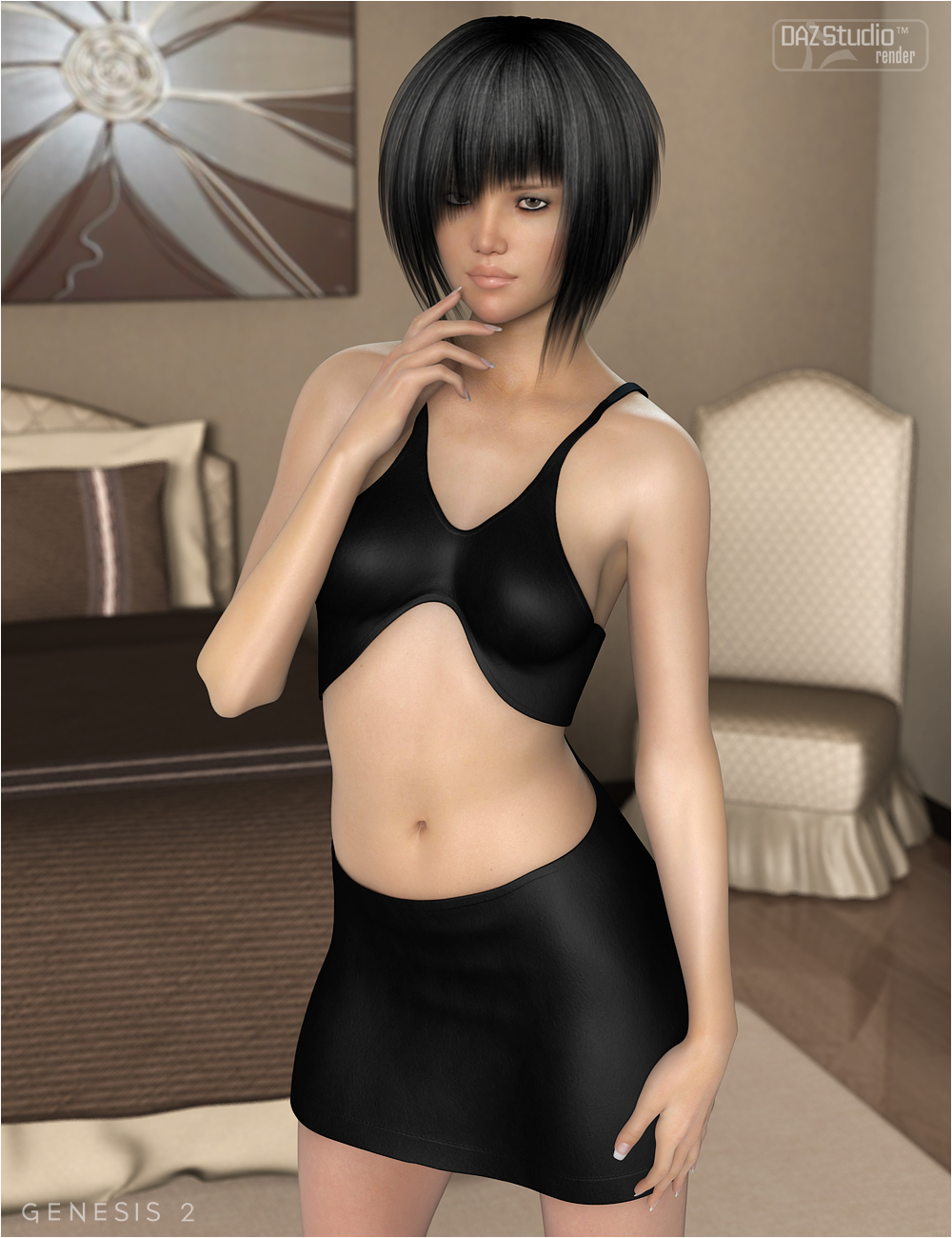 Moonlight Falls Dress for Genesis 2 Female(s) by: OziChickPandyGirl, 3D Models by Daz 3D