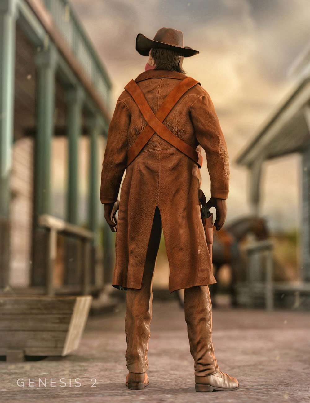 Western Outlaw for Genesis 2 Male(s) by: Yura, 3D Models by Daz 3D