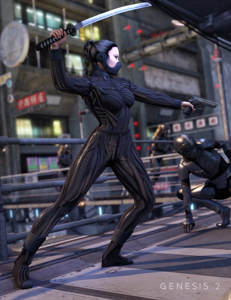 Dragontech Ninja Dragontech Ninja by: Valandar, 3D Models by Daz 3D