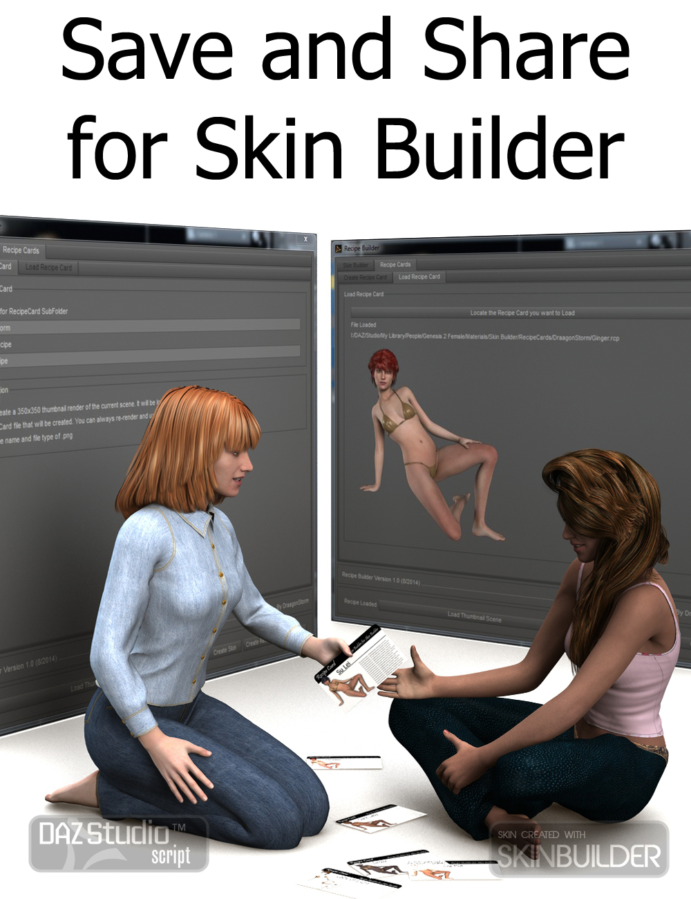 Save and Share for Skin Builder by: DraagonStorm, 3D Models by Daz 3D