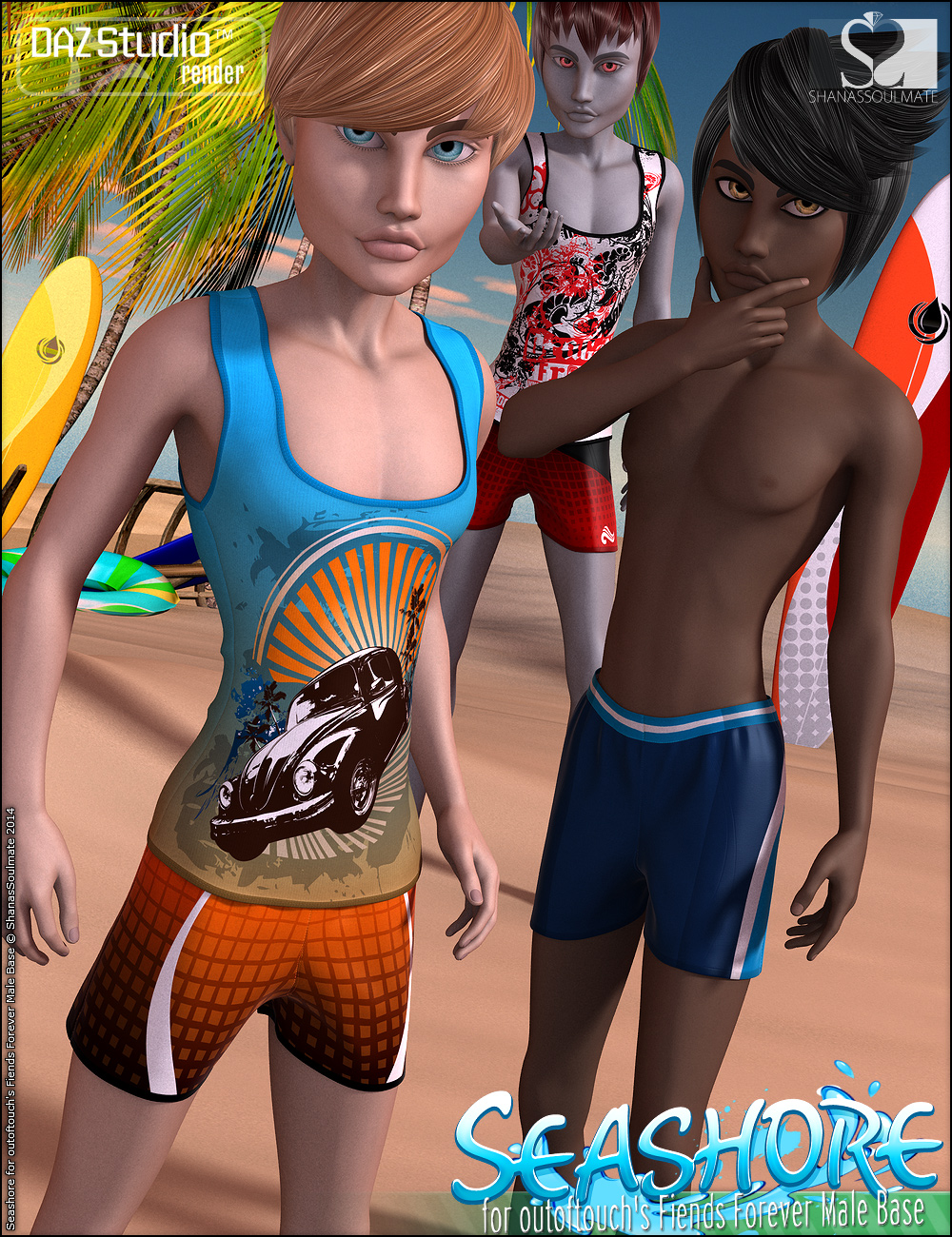 SeaShore for Fiends Forever Male Base by: ShanasSoulmate, 3D Models by Daz 3D