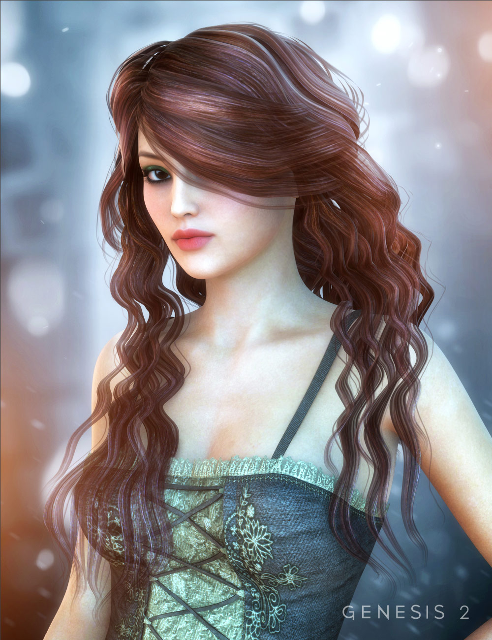 Allessa Hair by: , 3D Models by Daz 3D