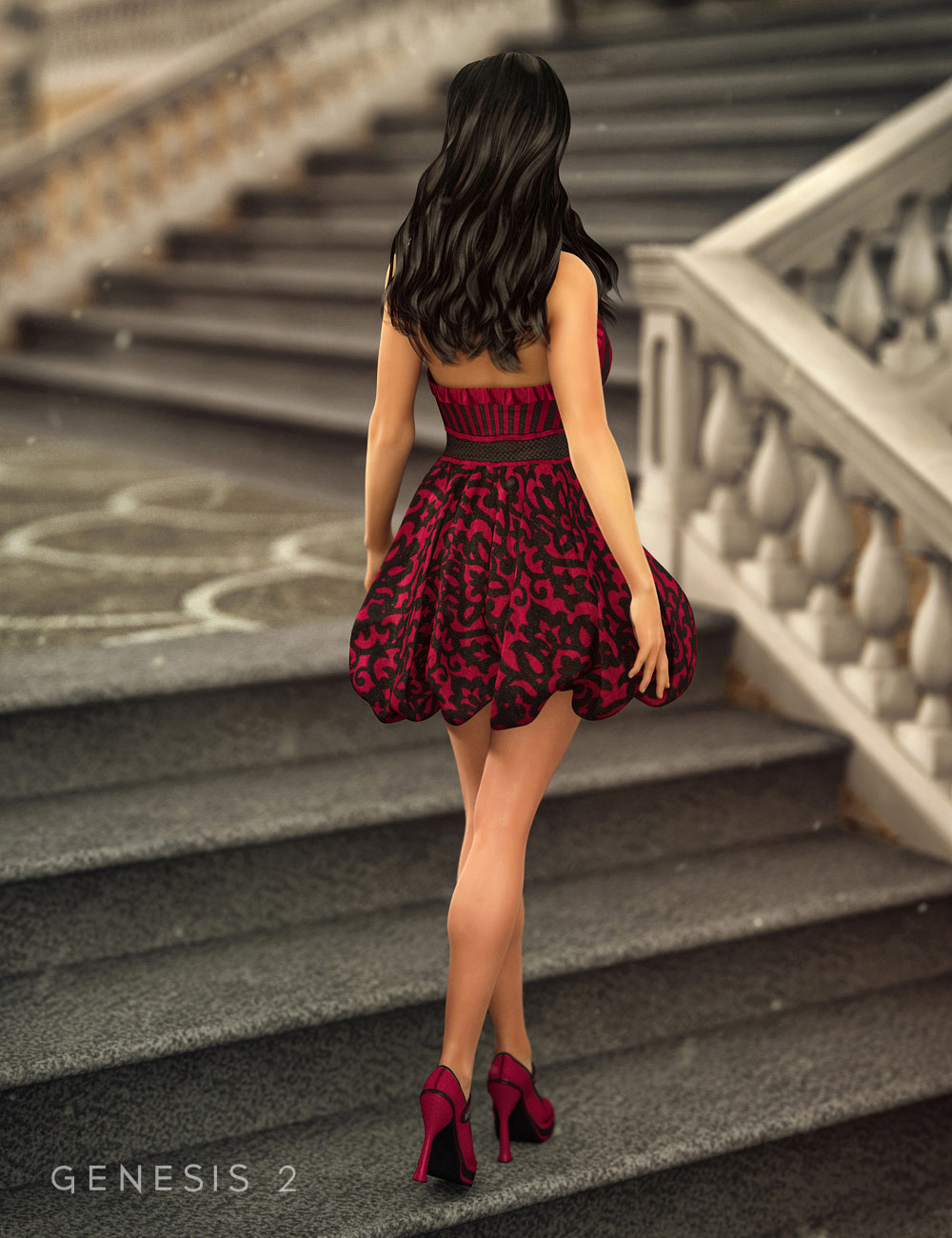 Stylish Bubble Dress for Genesis 2 Female(s) Stylish Bubble Dress for Genesis 2 Female(s) by: Barbara BrundonSarsa, 3D Models by Daz 3D