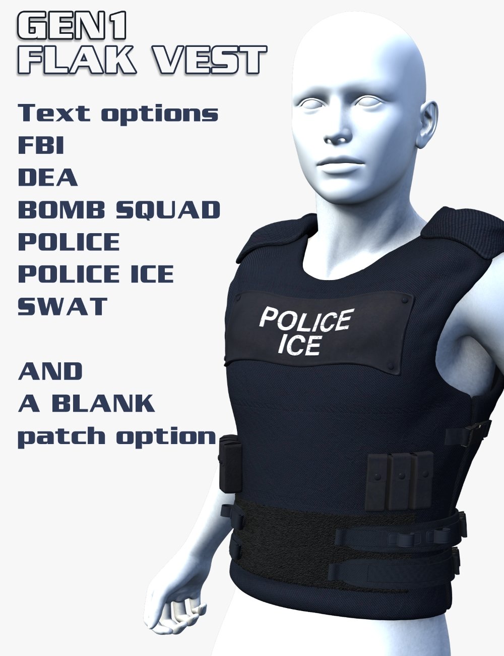 Flak Vest Flak Vest by: The AntFarm, 3D Models by Daz 3D