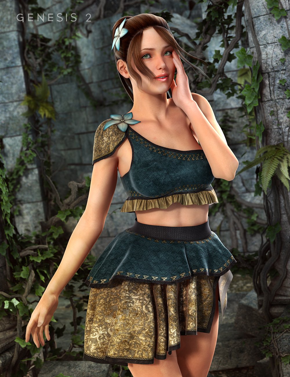 Druidic Princess Outfit for Genesis 2 Female(s) Druidic Princess Outfit for Genesis 2 Female(s) by: Barbara BrundonSarsa, 3D Models by Daz 3D