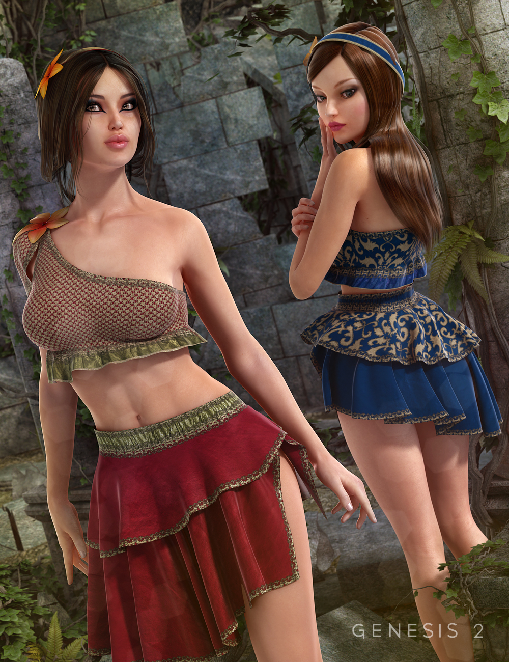Druidic Princess Outfit Textures by: Sarsa, 3D Models by Daz 3D