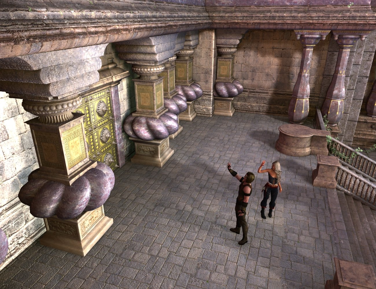 Temple of the Lost Gods Courtyard Temple of the Lost Gods Courtyard by: KRAIG, 3D Models by Daz 3D