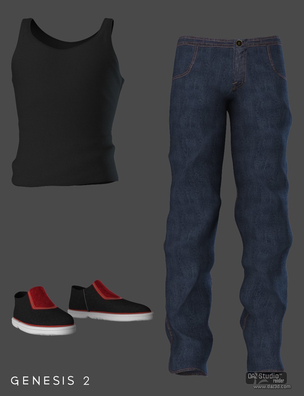 Street Outfit for Genesis 2 Male(s) by: Nikisatez, 3D Models by Daz 3D