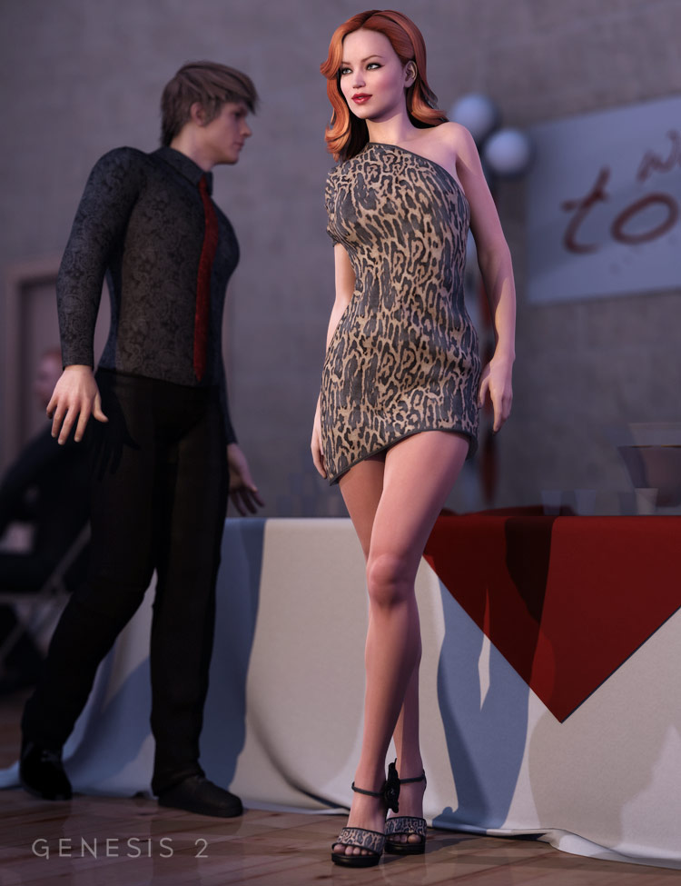 High Rise Party Dress Textures by: Sarsa, 3D Models by Daz 3D