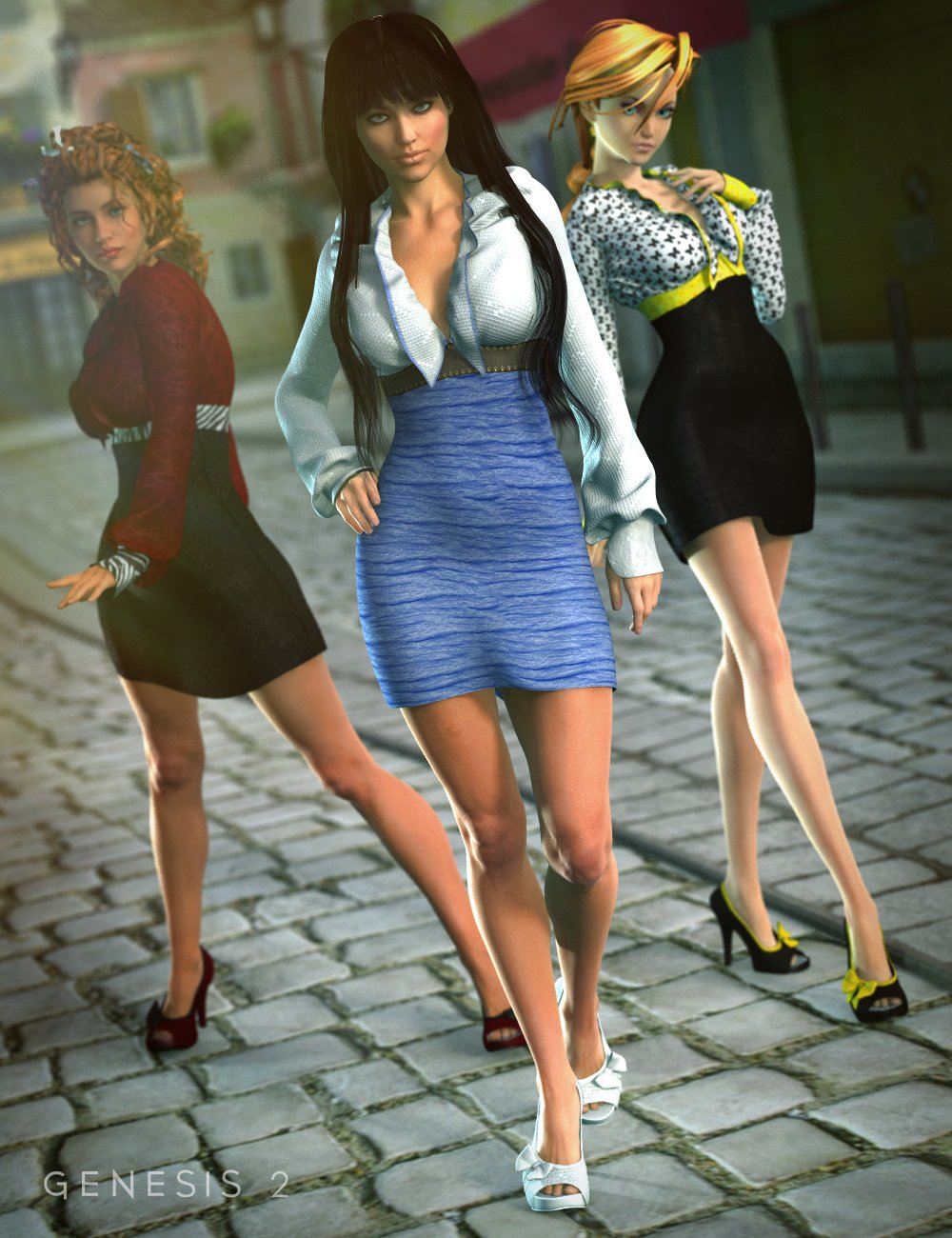 Mad Men Dress Textures by: Sarsa, 3D Models by Daz 3D