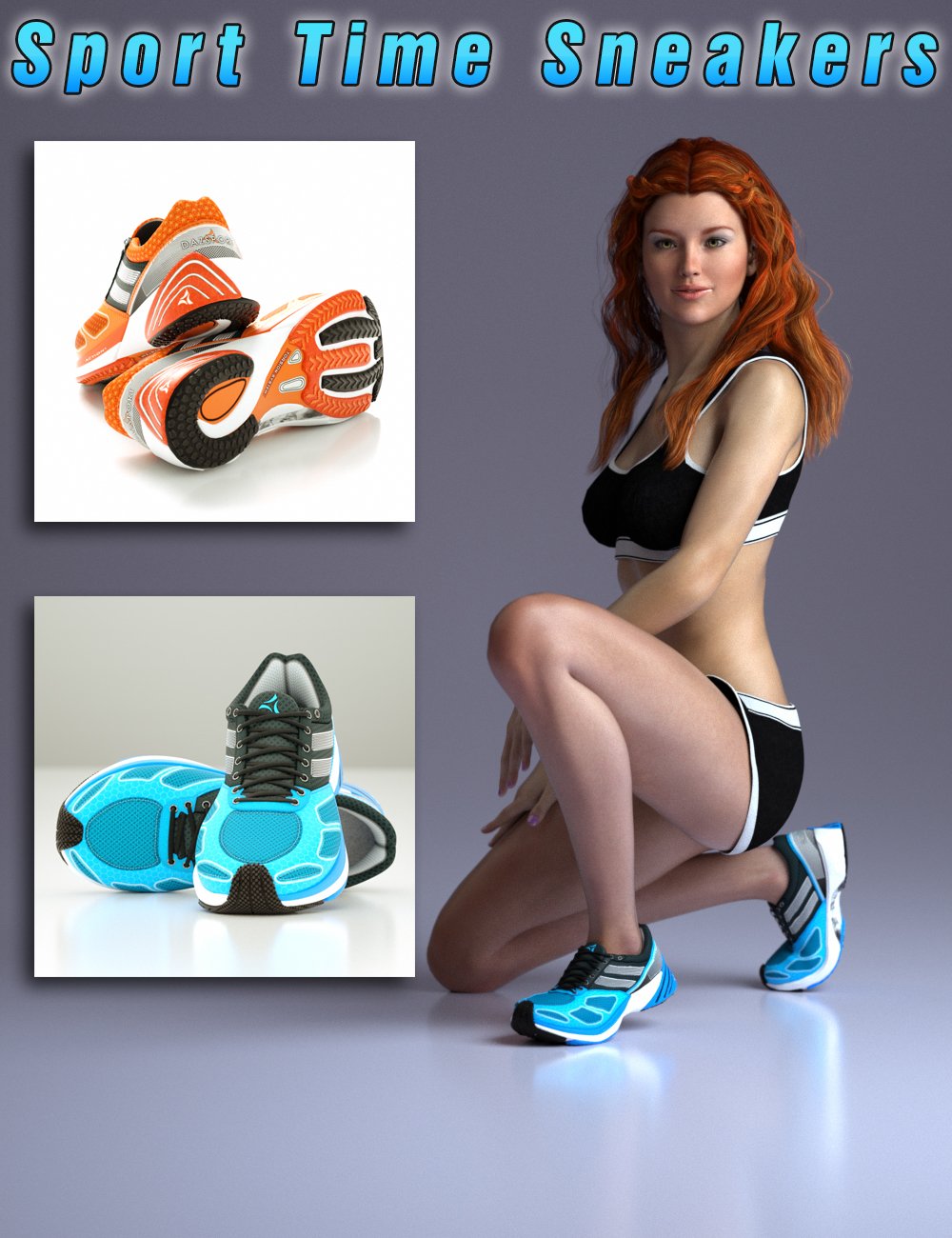 Sport Time - Sneakers by: Slide3D, 3D Models by Daz 3D