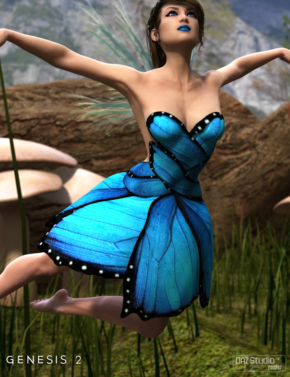 Ulysses Dress for Genesis 2 Female(s) by: Nikisatez, 3D Models by Daz 3D