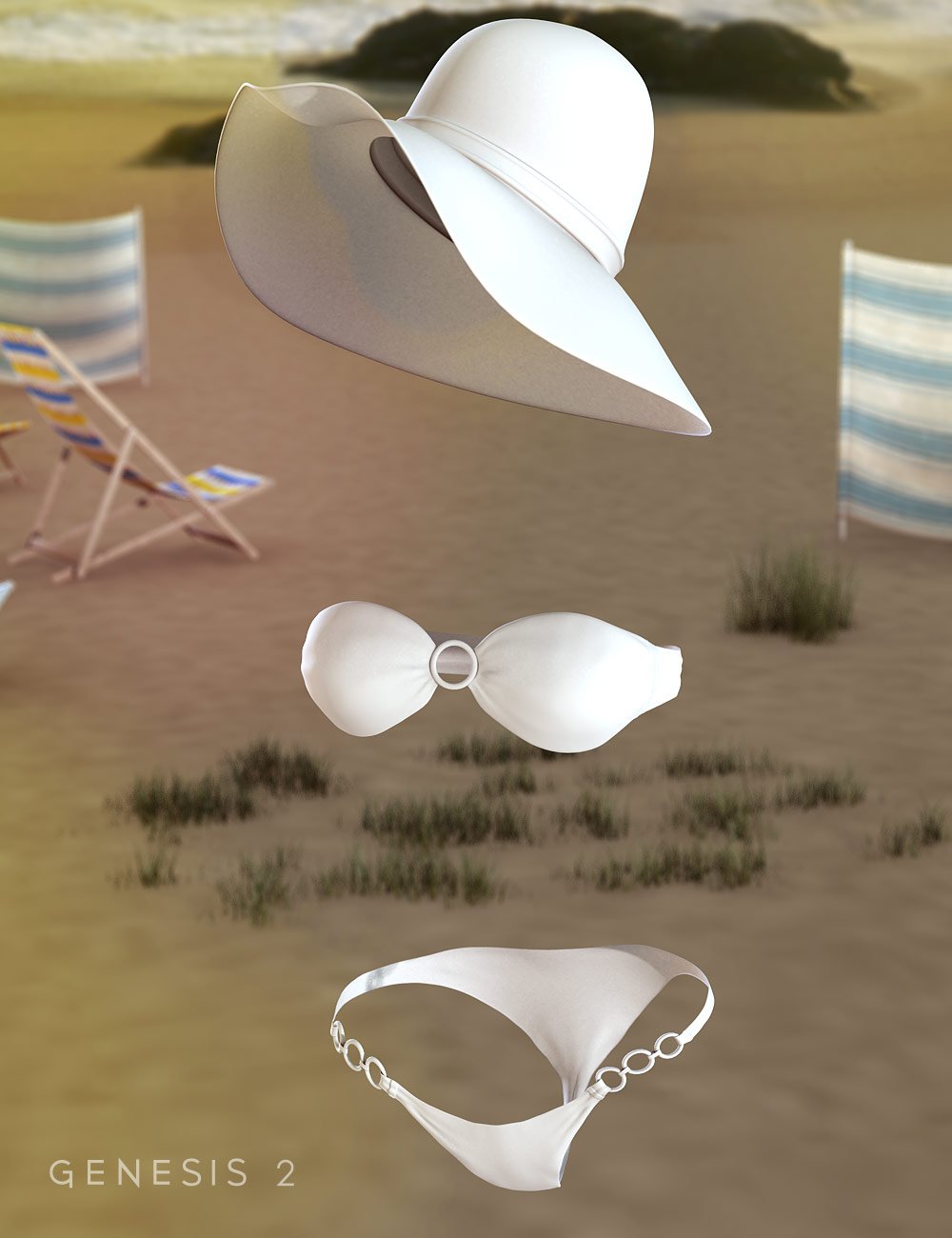 Ring Bikini and Sun Hat for Genesis 2 Female(s) Ring Bikini and Sun Hat for Genesis 2 Female(s) by: Barbara BrundonSarsa, 3D Models by Daz 3D