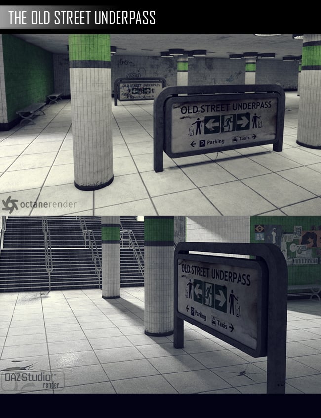 The Old Street UnderPass by: ForbiddenWhispersFWDesign, 3D Models by Daz 3D