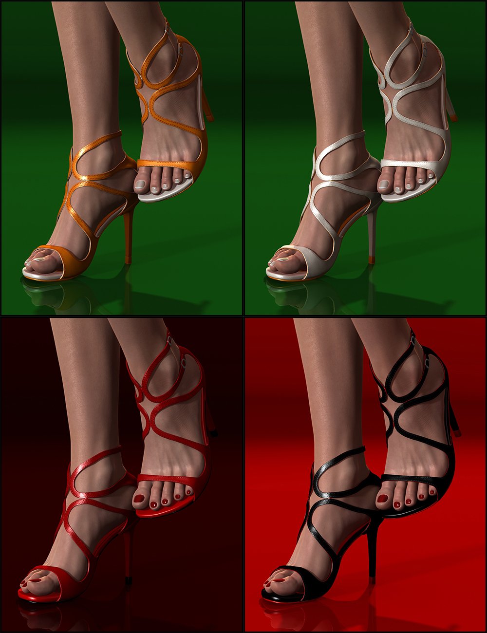 Wave Sandals Wave Sandals by: Dumor3D, 3D Models by Daz 3D