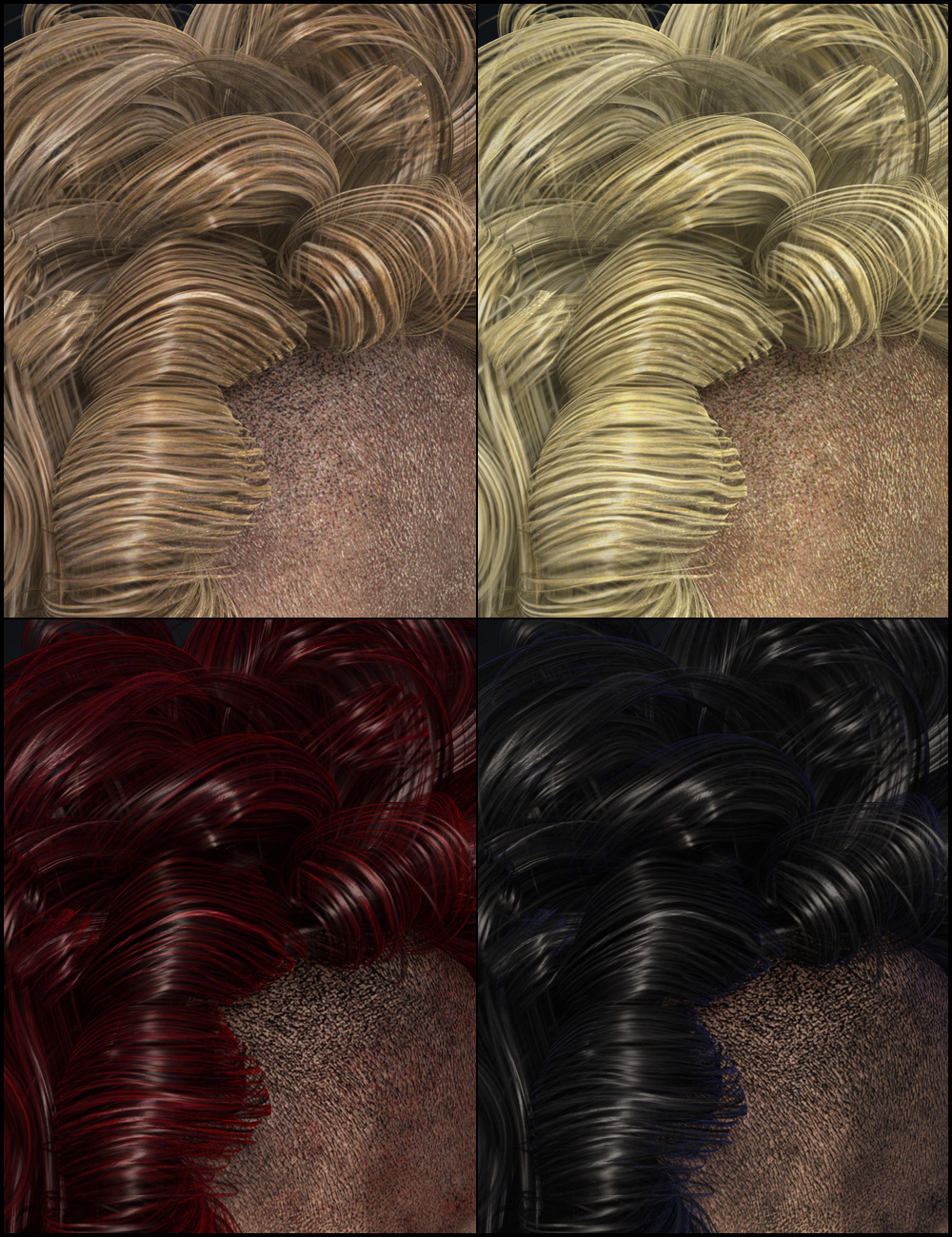 Colors for Gothic Hair by: goldtassel, 3D Models by Daz 3D