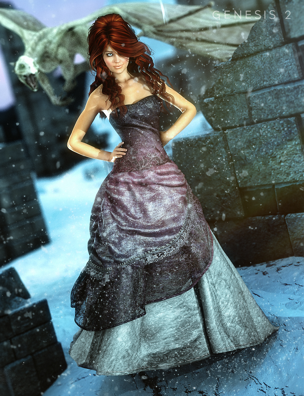 Maid of Honor for Genesis 2 Female(s) by: Barbara BrundonSarsa, 3D Models by Daz 3D