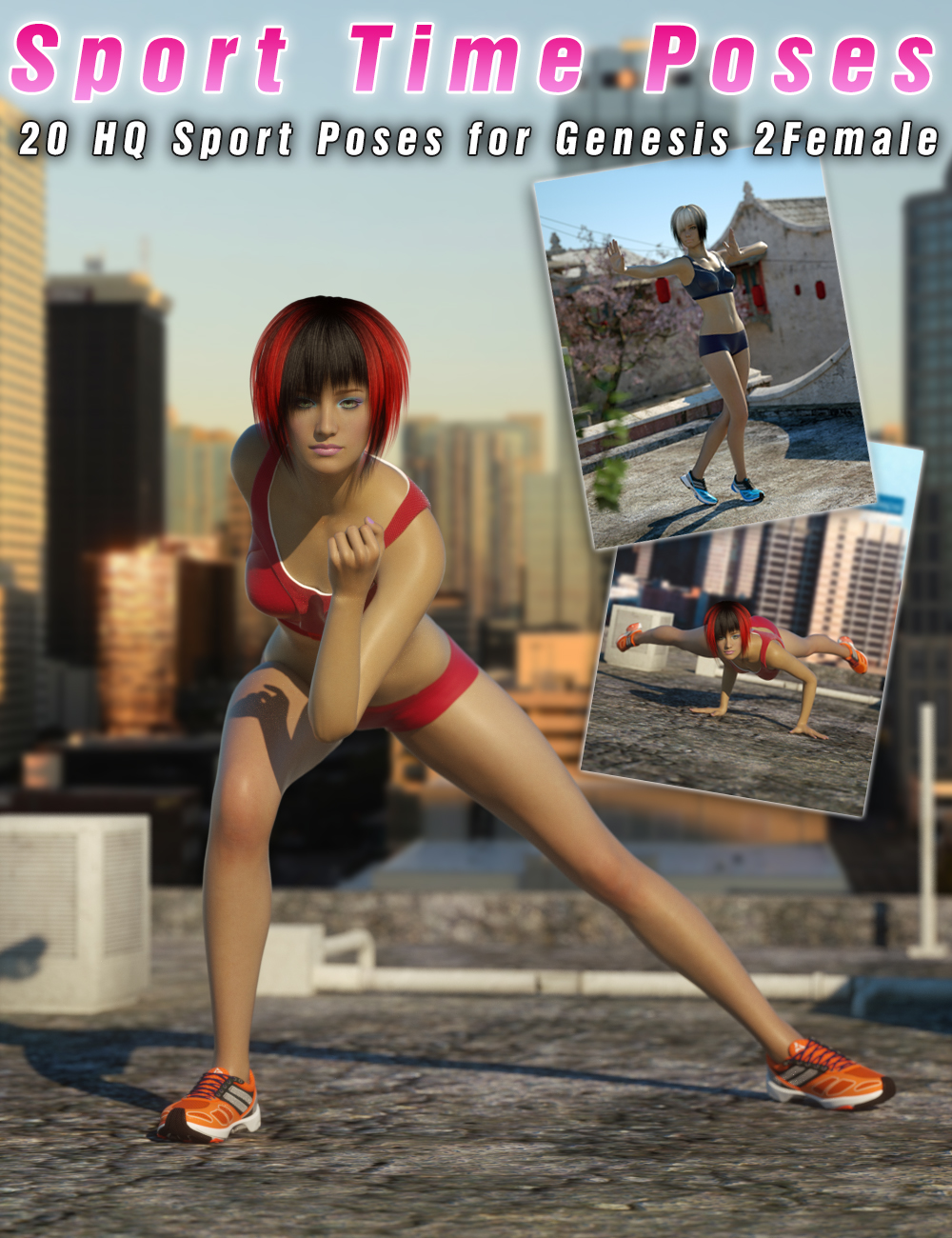 Sport Time - Poses for Genesis 2 Female(s) by: Slide3D, 3D Models by Daz 3D
