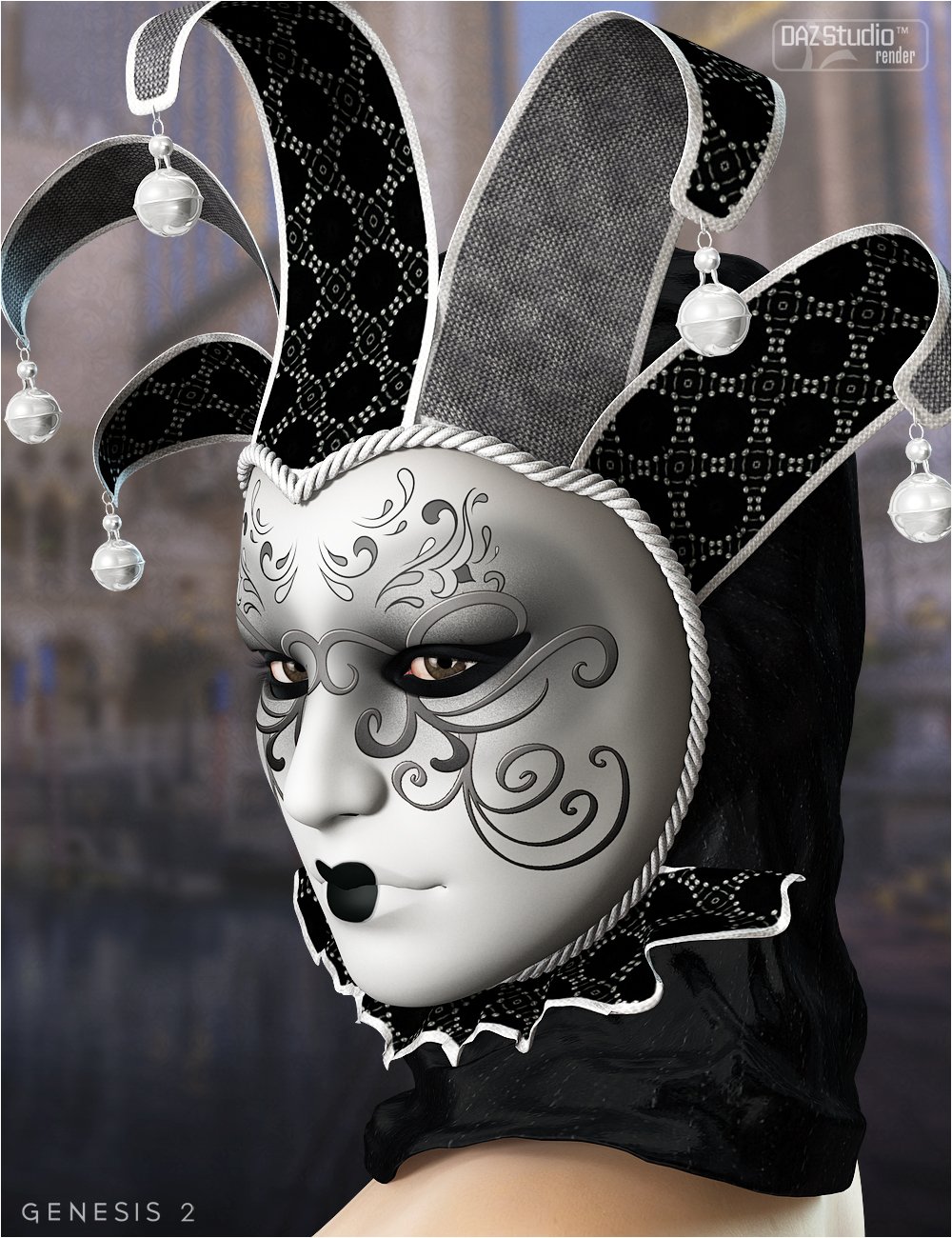 Carnivale for Venetian Mask by: OziChick, 3D Models by Daz 3D