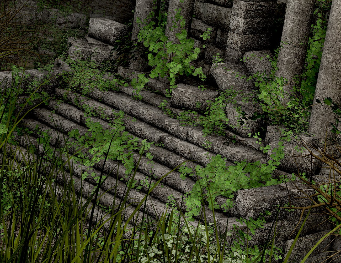Forgotten Temple Ruins - Construction Kit Forgotten Temple Ruins - Construction Kit by: ARTCollaborationsNeilV 1, 3D Models by Daz 3D