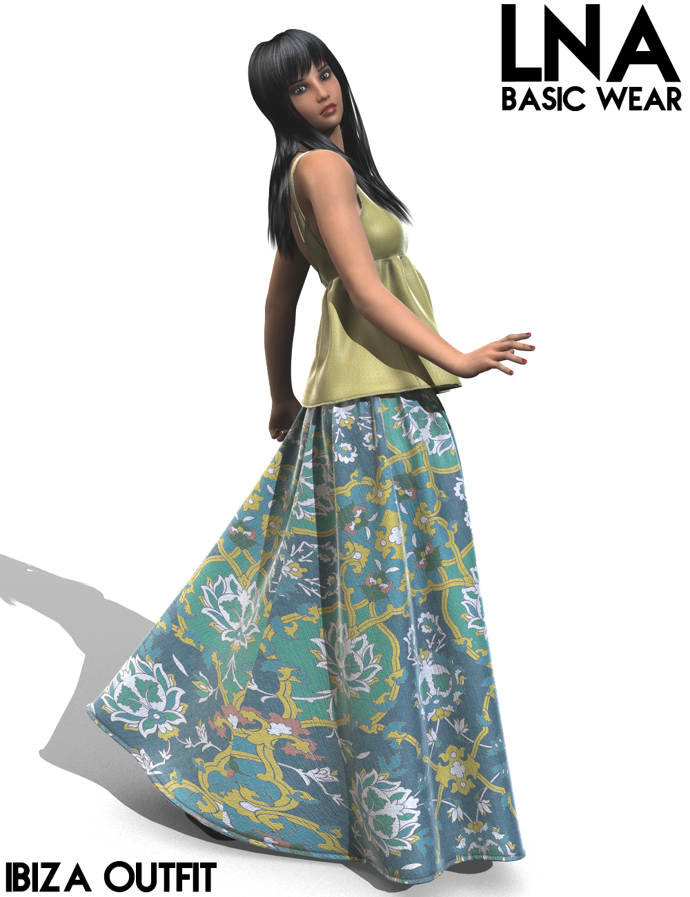 LNA Basic Wear Ibiza Outfit by: Luthbellina, 3D Models by Daz 3D