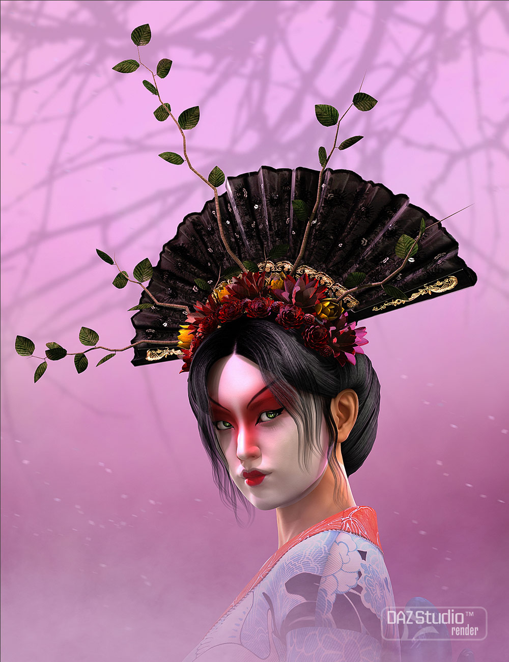 Geisha Prop Collection Daz 3d 8633