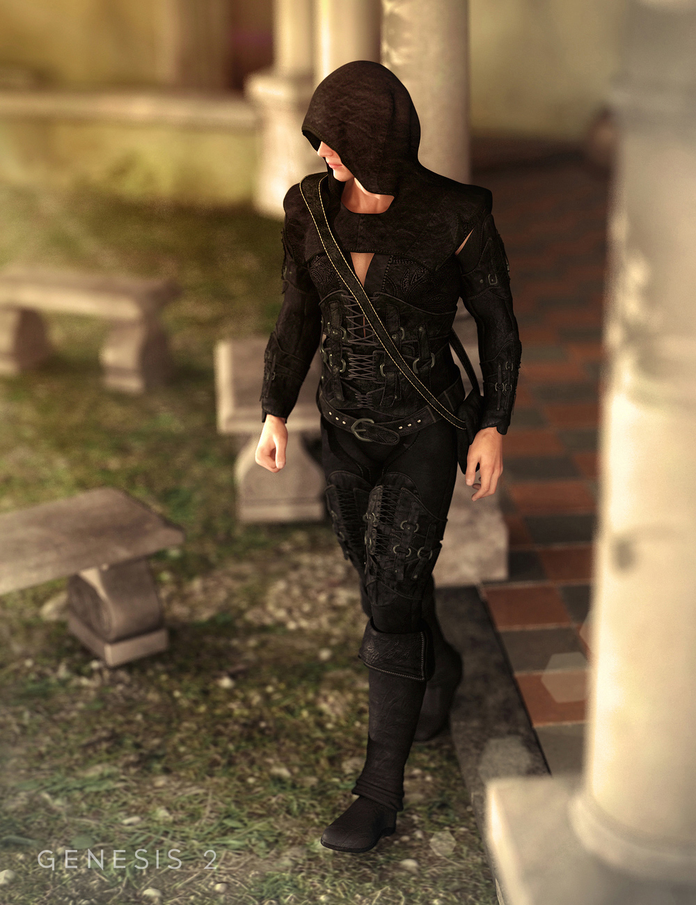 Midnight Rogue for Genesis 2 Male(s) by: Barbara BrundonSarsa, 3D Models by Daz 3D