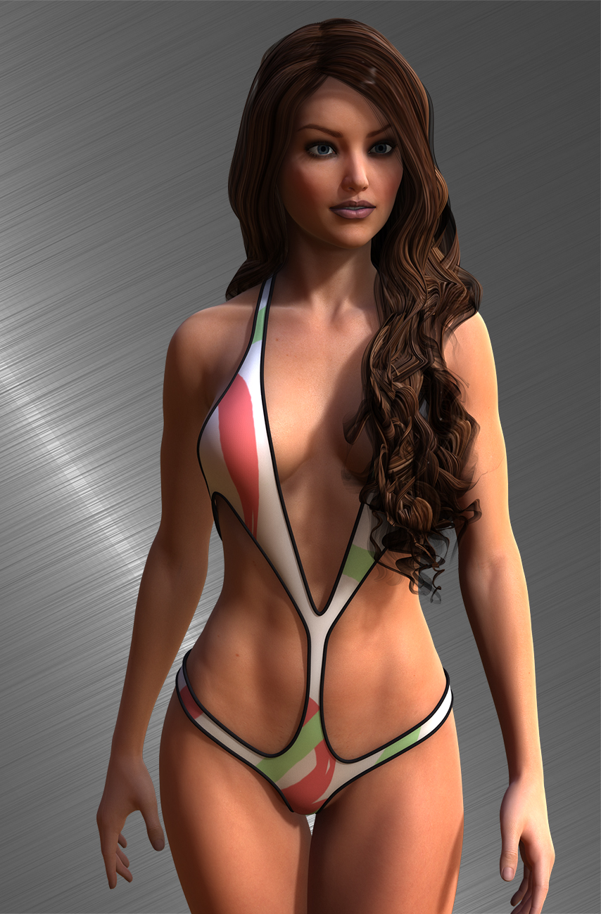 Superhero Monokini for Genesis 2 Female(s) by: LayLo 3D, 3D Models by Daz 3D